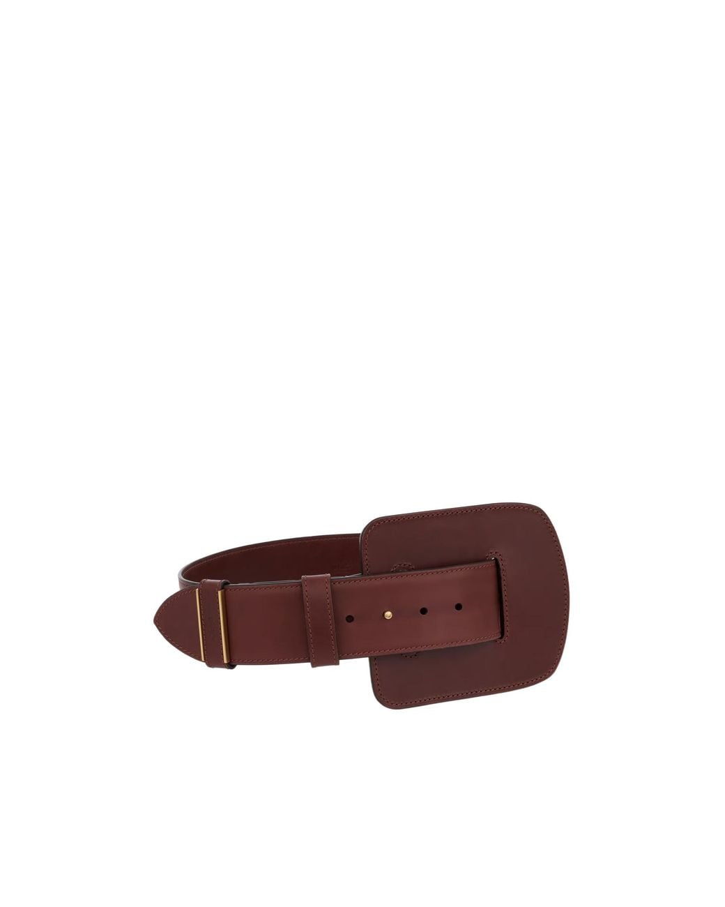 Chloé Brown Chloé Max Logo Embossed Belt