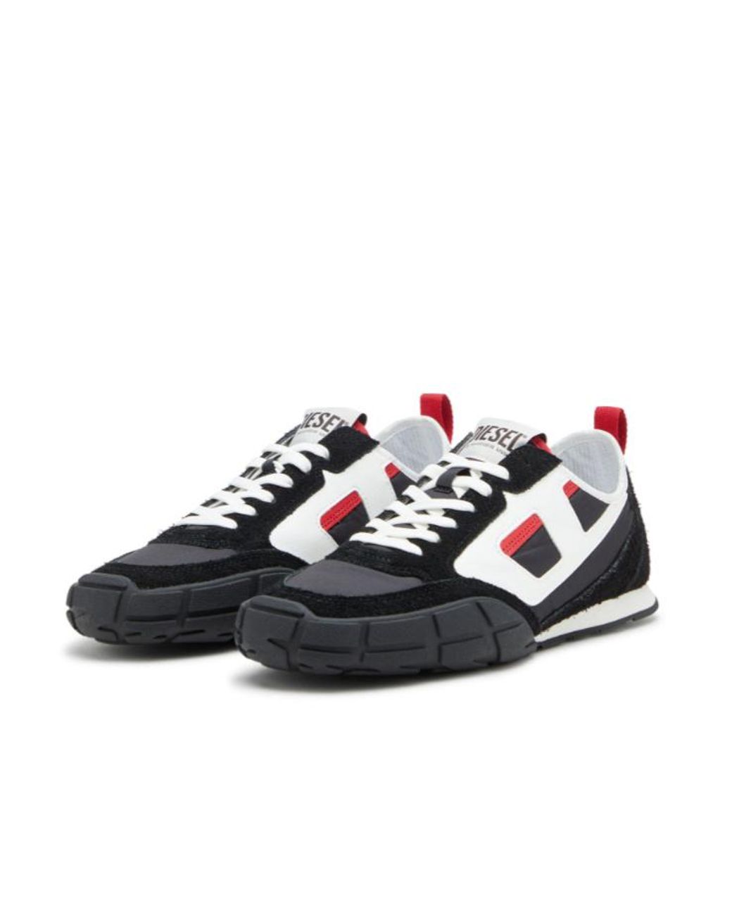 DIESEL Black Pagodha Panelled Sneakers for men