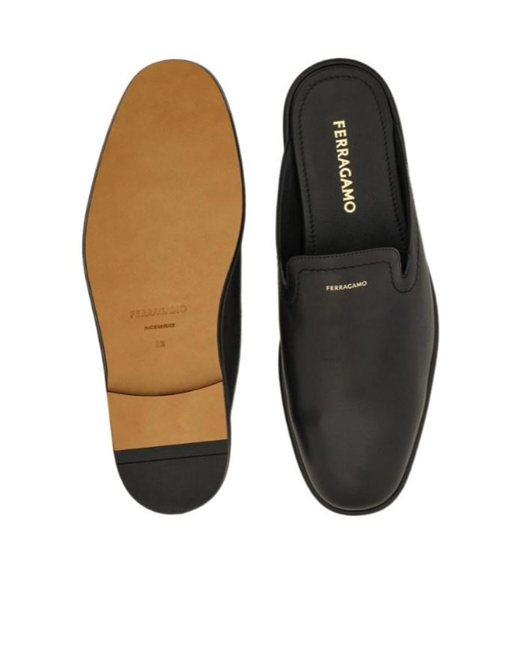 Ferragamo Black Logo Slippers for men