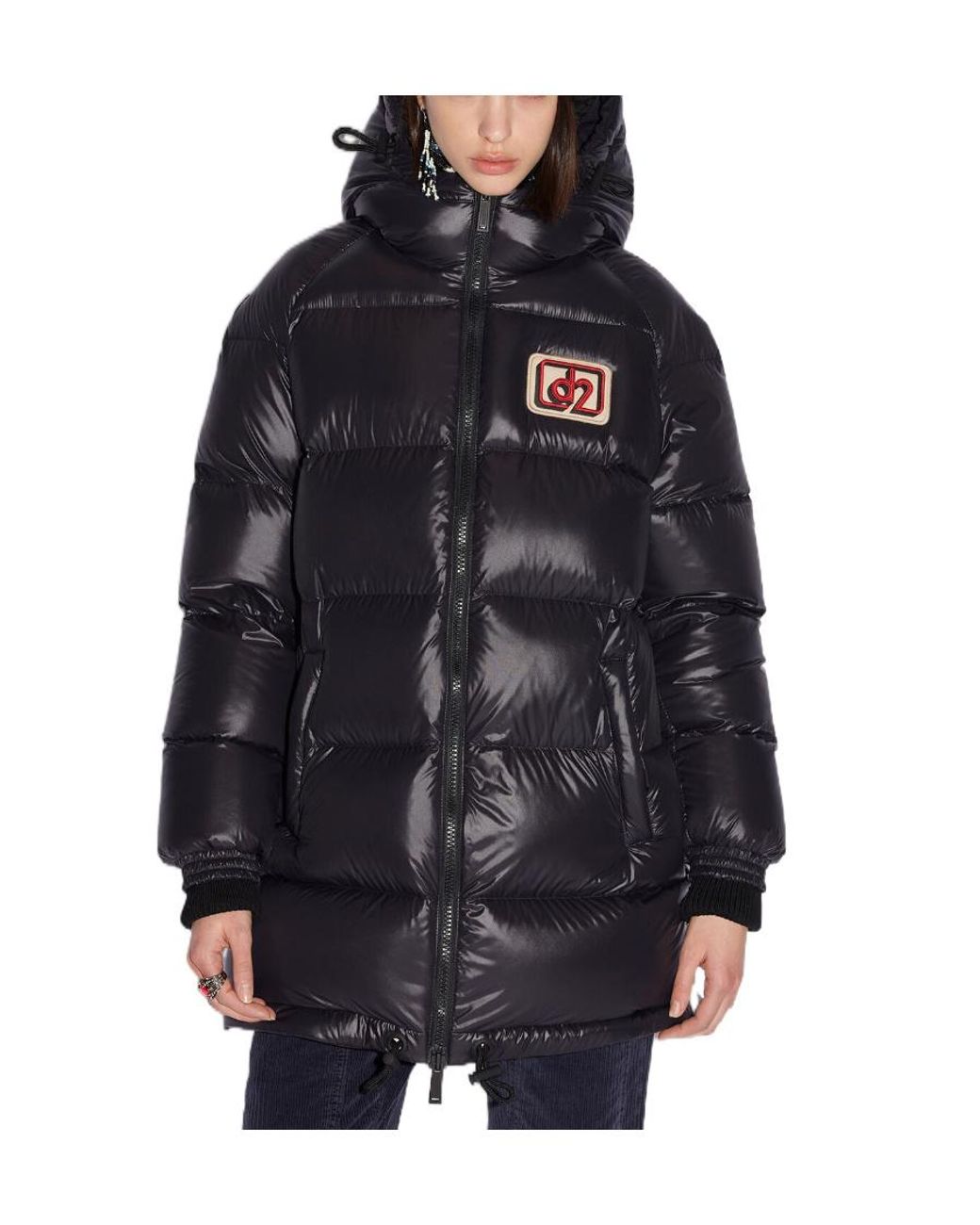 DSquared² Blue Hooded Down Jacket