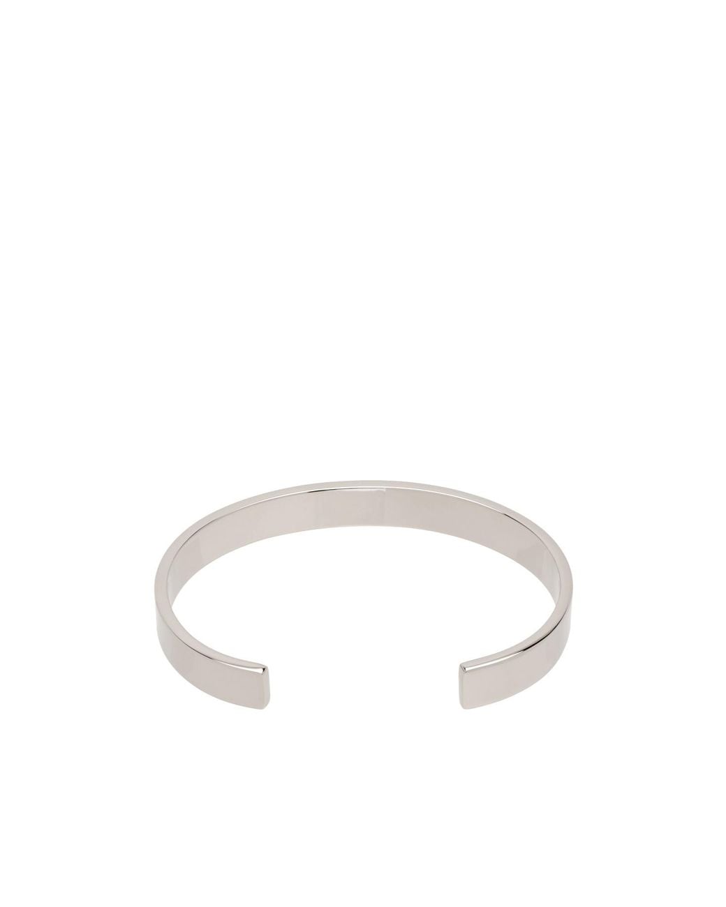 MM6 by Maison Margiela White Numeric Engraved Cuff Bracelet for men