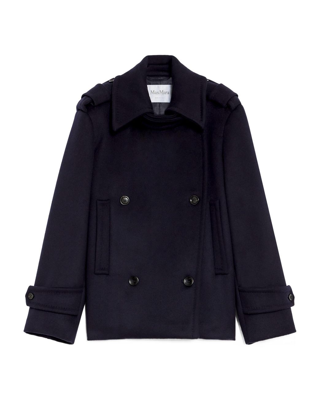Max Mara Blue Laveno Double-Breasted Coat