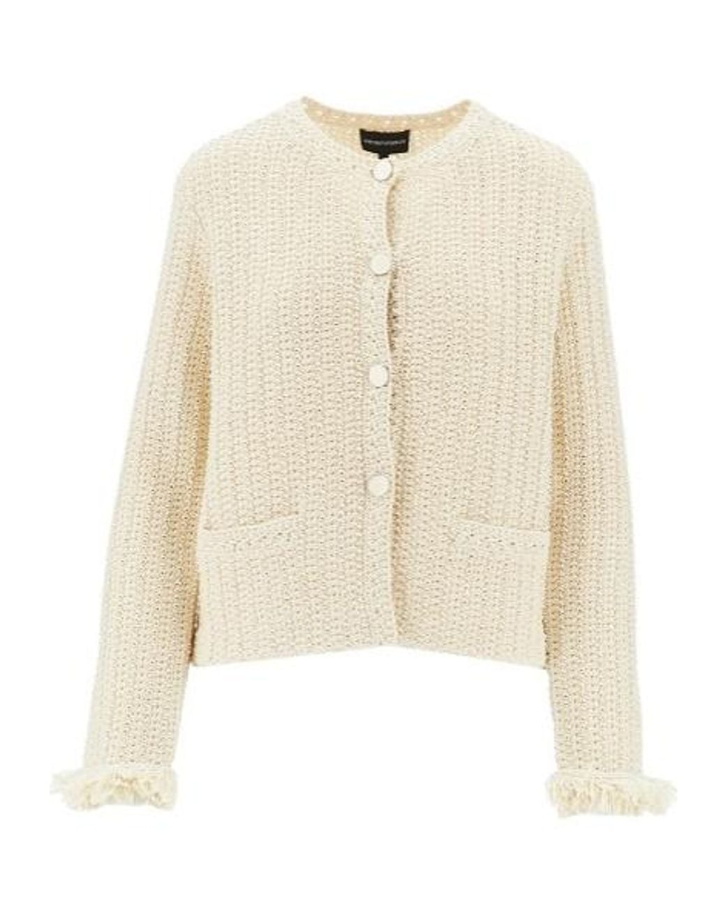 Emporio Armani Natural Textured Pocket Cardigan
