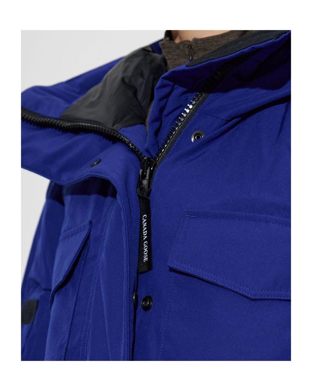 Canada Goose Blue Erie Hooded Down Jacket