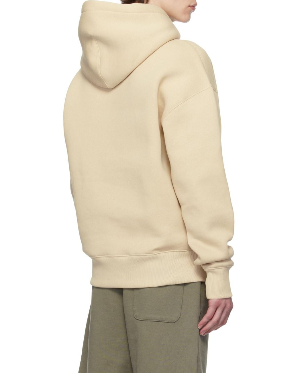 AMI Natural Long-Sleeved Drawstring Hoodie for men