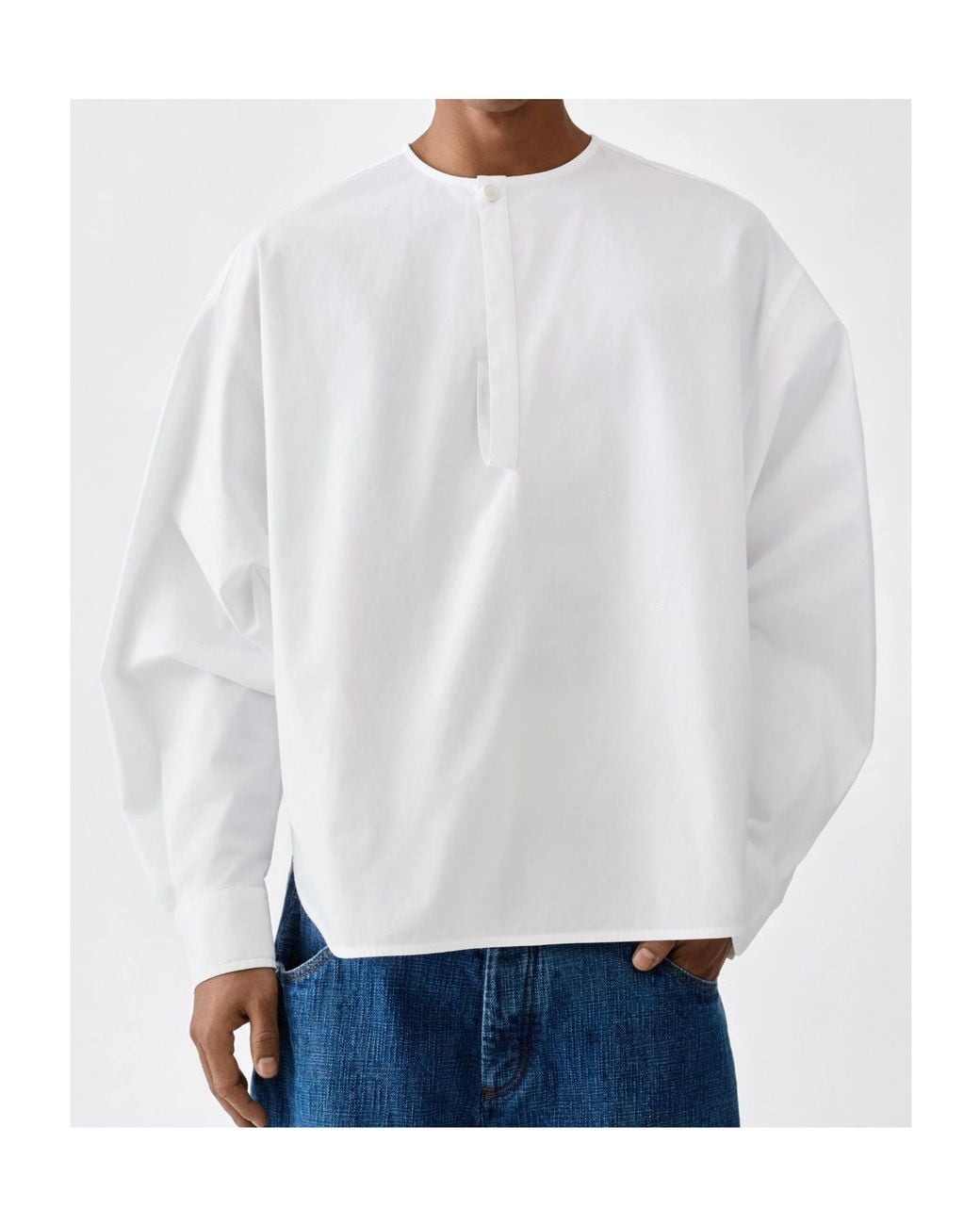 Jacquemus White La Vareuse Losange Popover Shirt for men