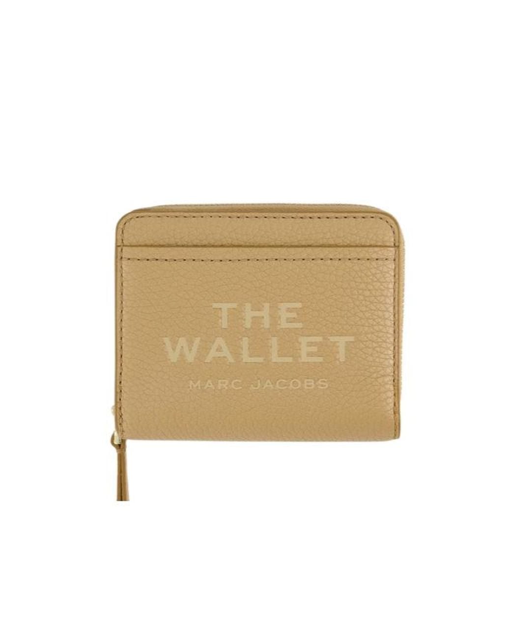 Marc Jacobs Natural Logo Printed Zipped Mini Compact Wallet