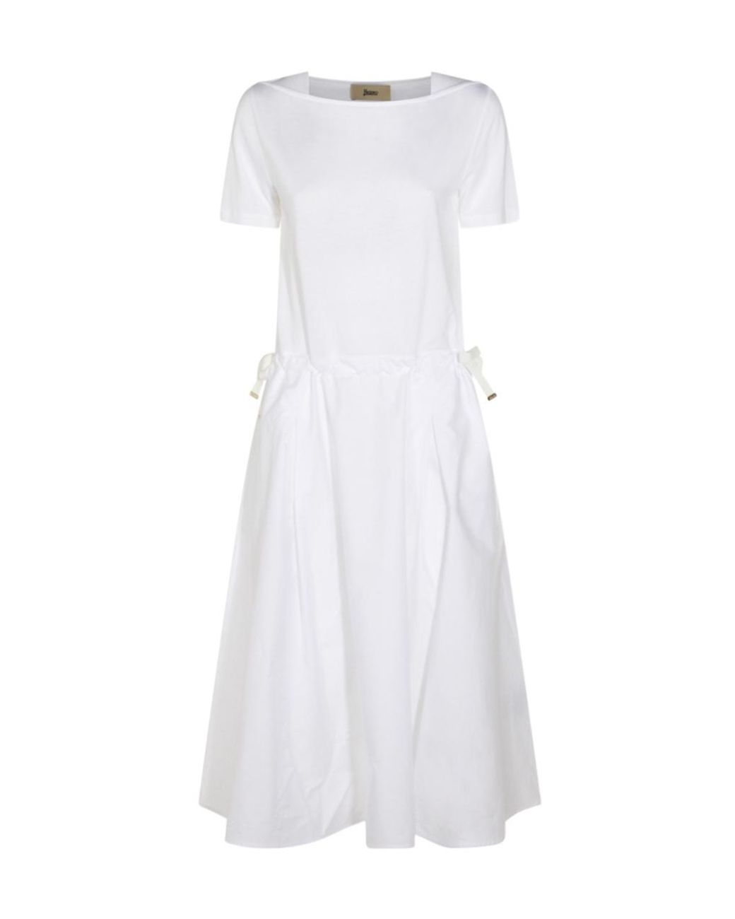Herno White T-Shirt Midi Dress