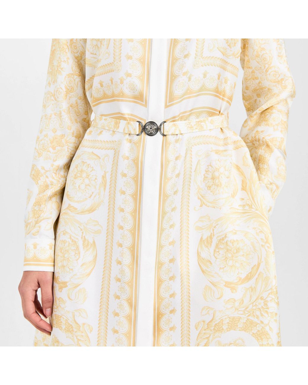 Versace Natural Printed Shirt Dress