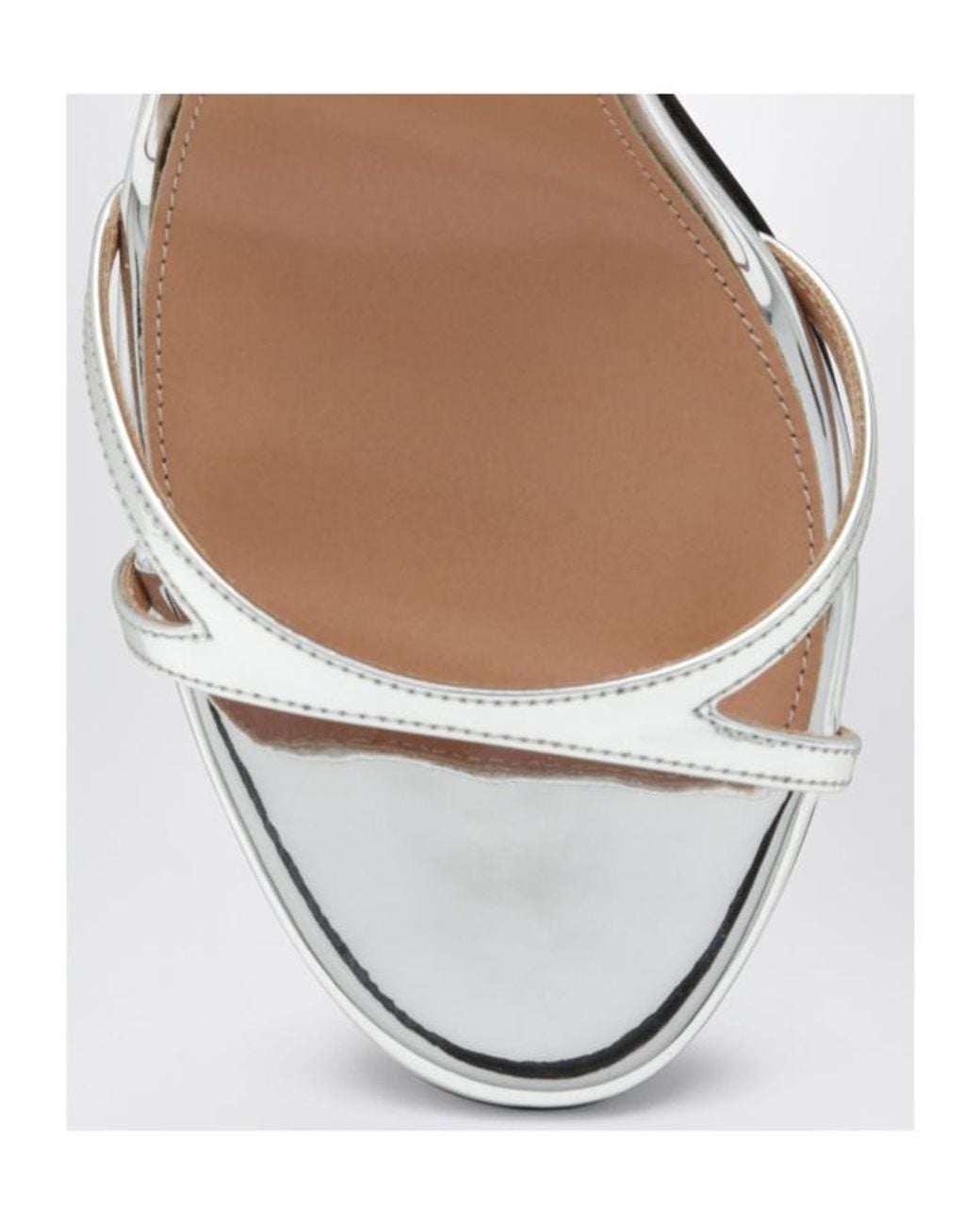 Aquazzura Nuda Metallic-Effect Sandals