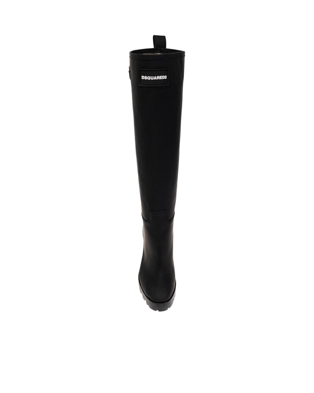 DSquared² Black Logo Patch Knee-Length Boots