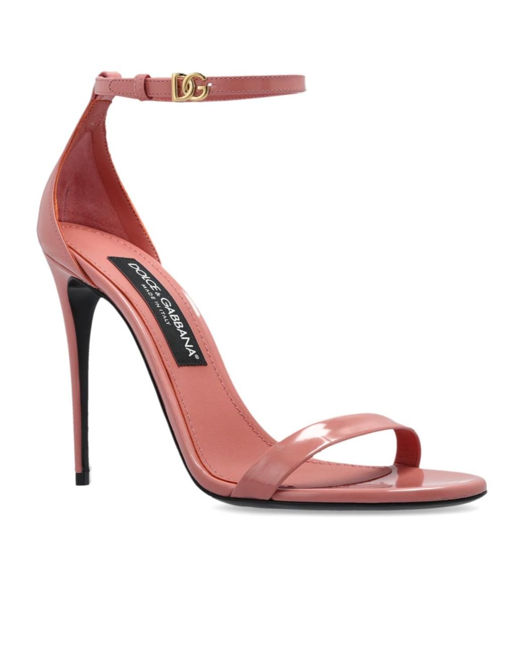 Dolce & Gabbana Pink Dg Logo Plaque Sandals
