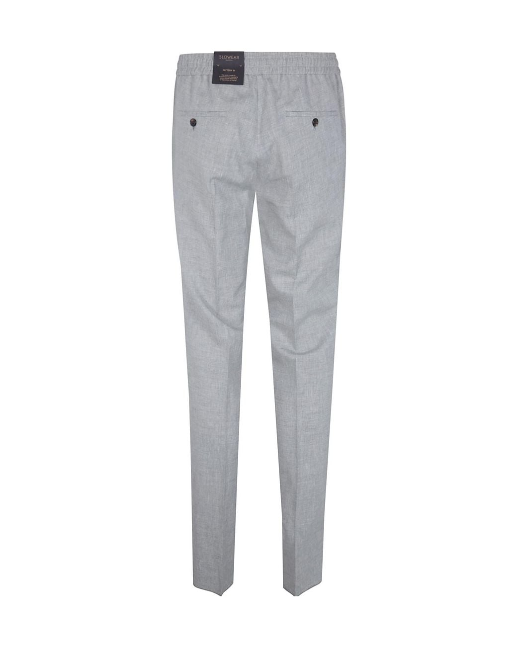 Incotex Gray Drawstring Pleated Trousers for men
