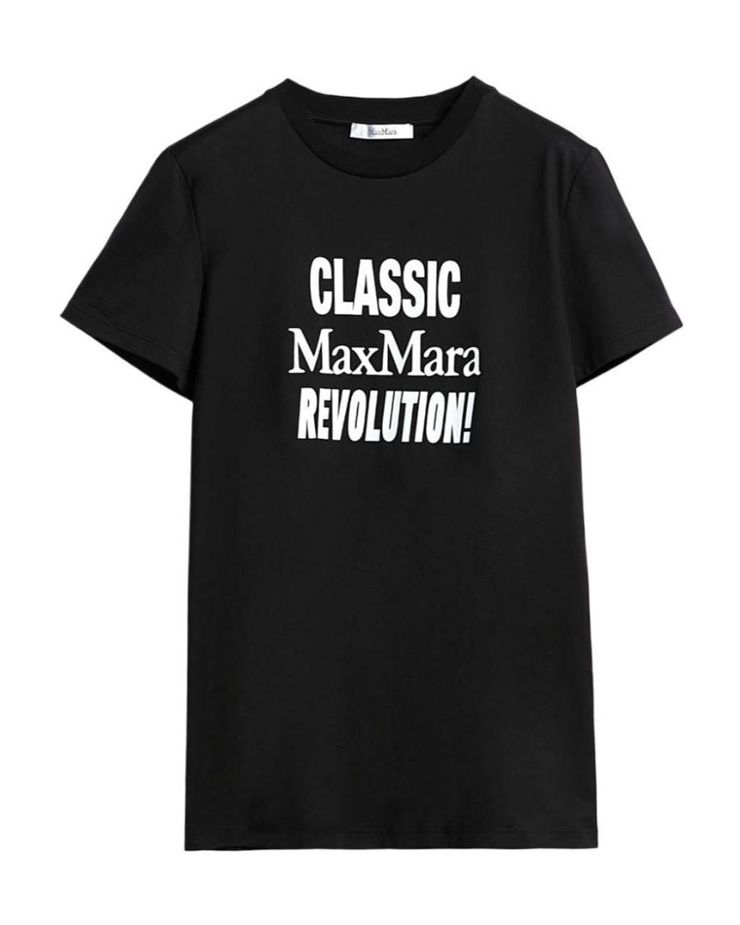 Max Mara Black Slogan-Print T-Shirt