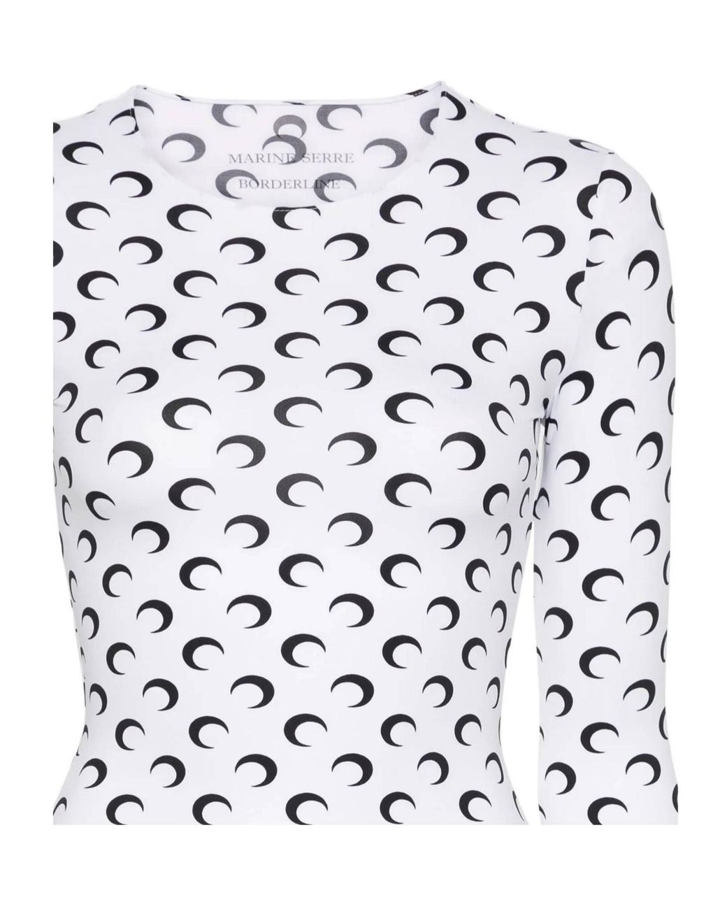 MARINE SERRE White Moon Printed Crewneck T-Shirt