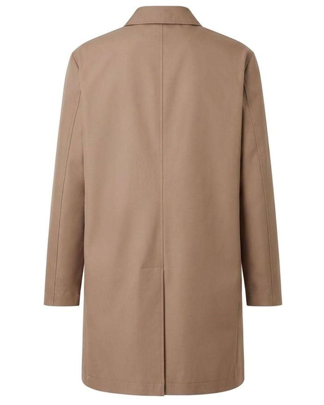 Peserico Natural Single-Breasted Twill Coat for men