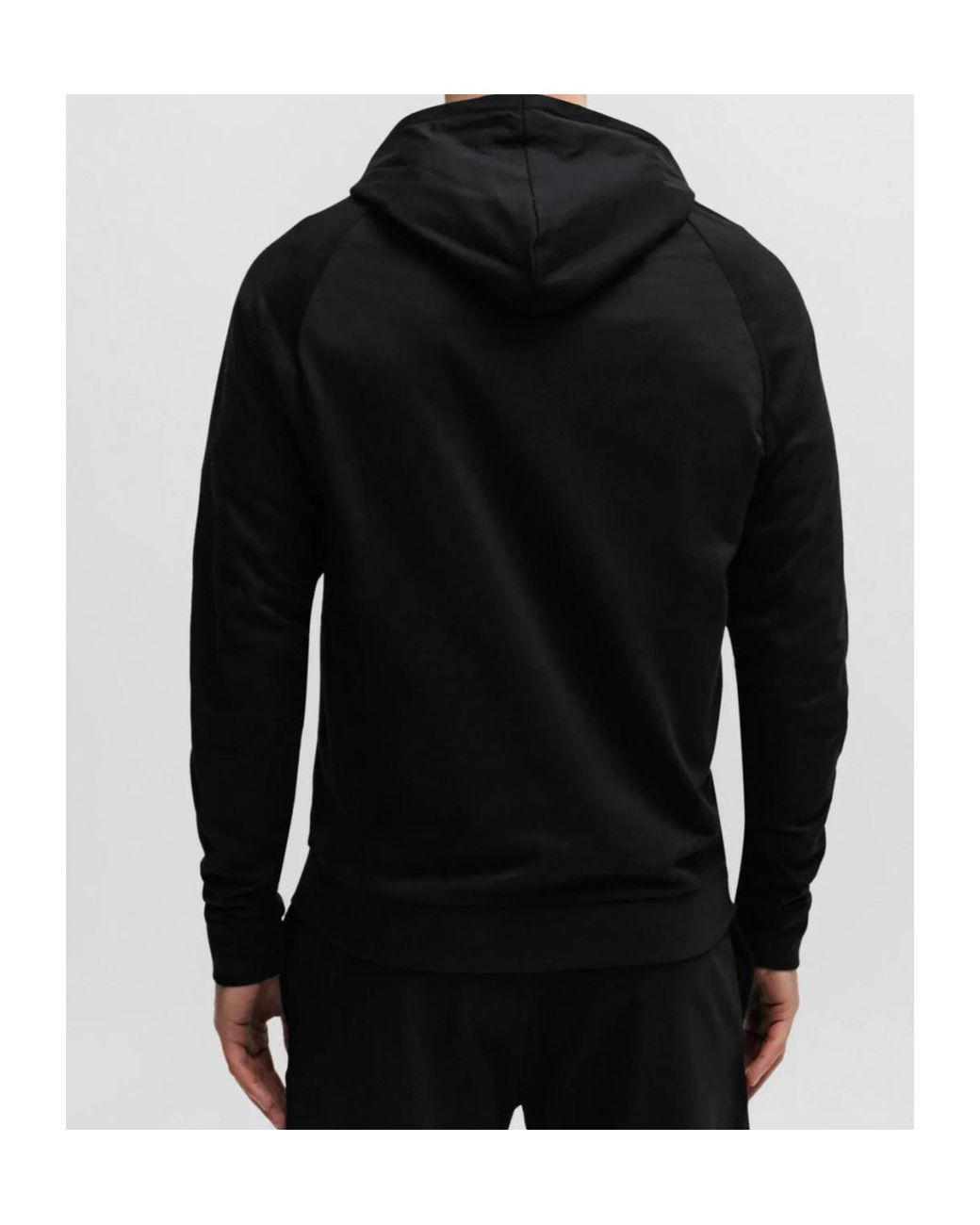 Boss Black Logo-Print Zip-Up Hoodie for men