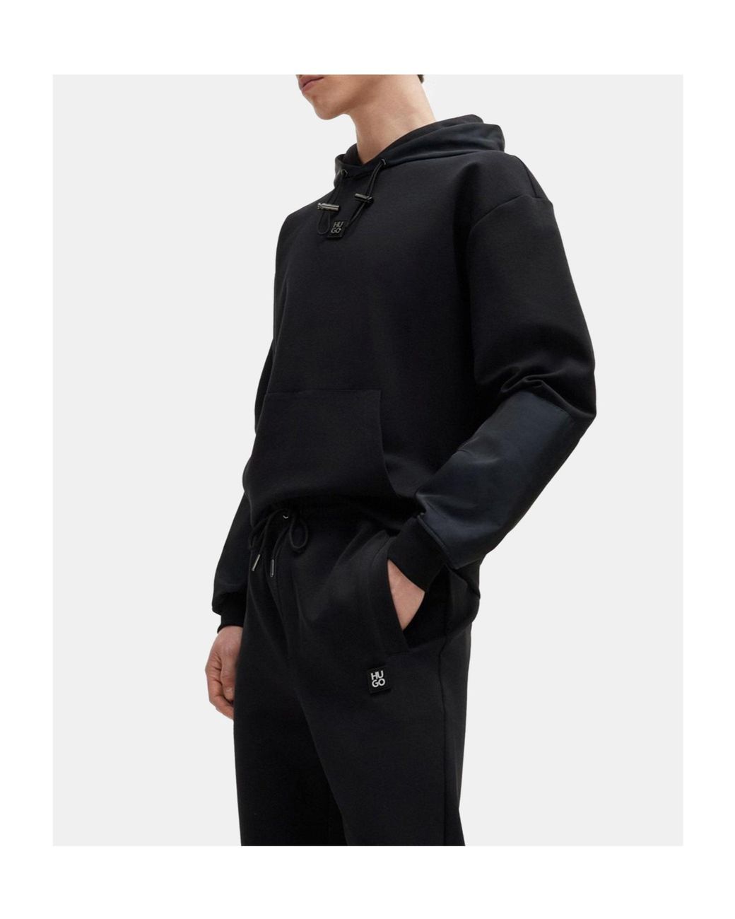 Boss Black Minimalist Solid Color Sports Pants for men
