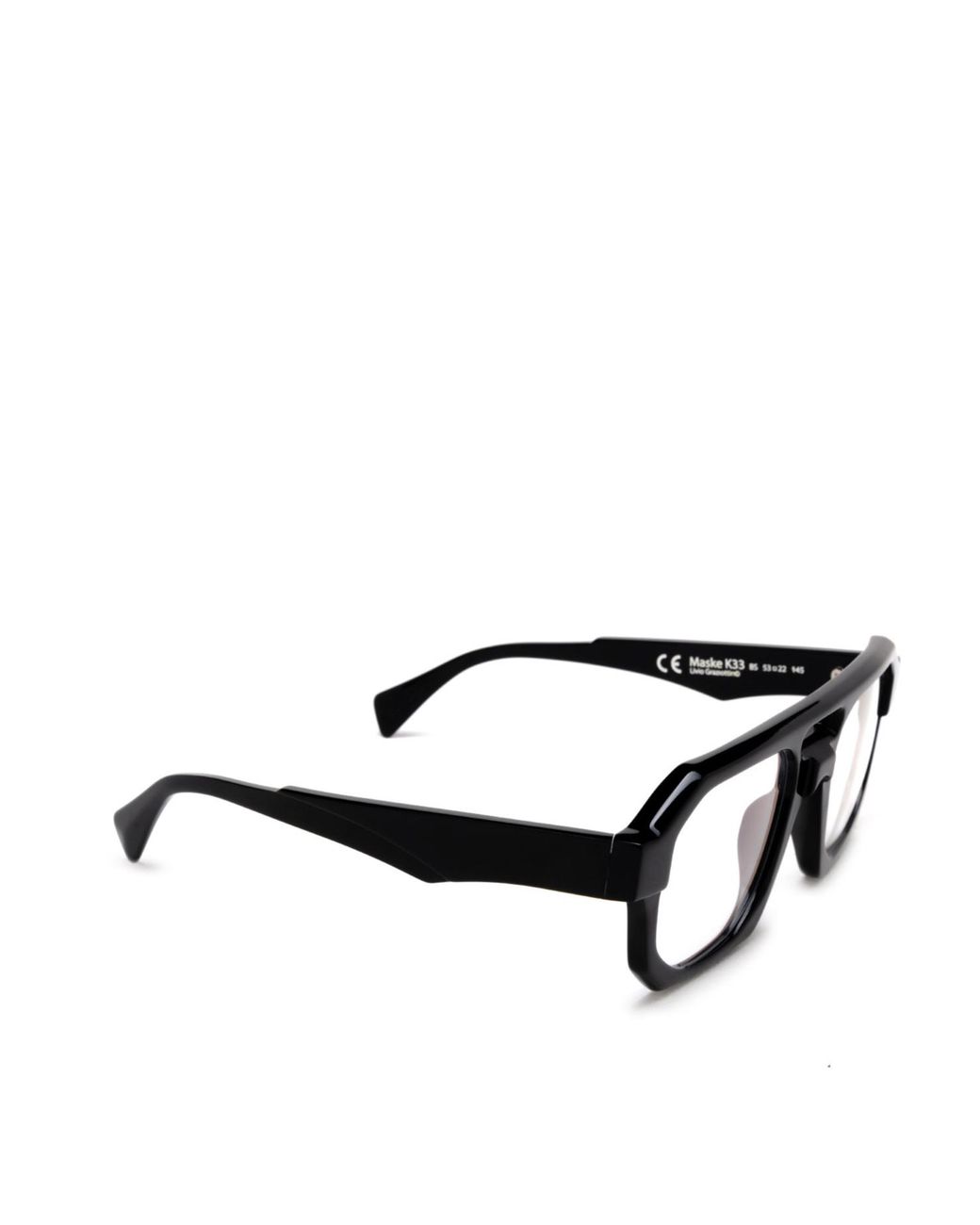 Kuboraum Black Pilot-Frame Glasses for men