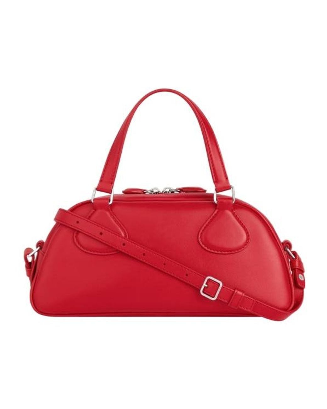 Courreges Red Courrèges Friday Bowling Top Handle Bag
