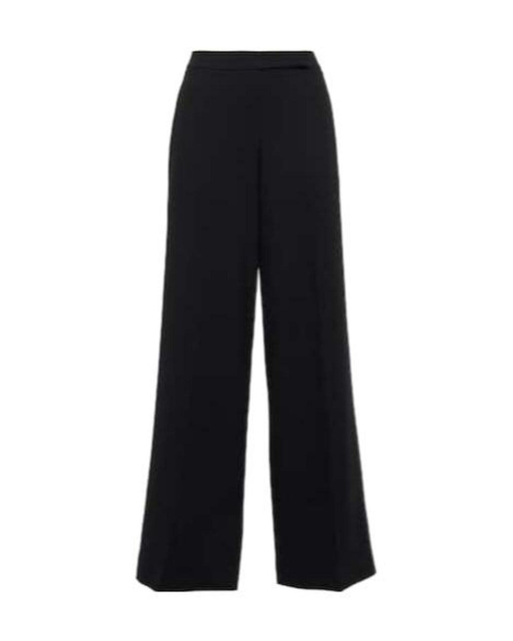 Emilia Wickstead Black Wool High-Rise Wide-Leg Pants