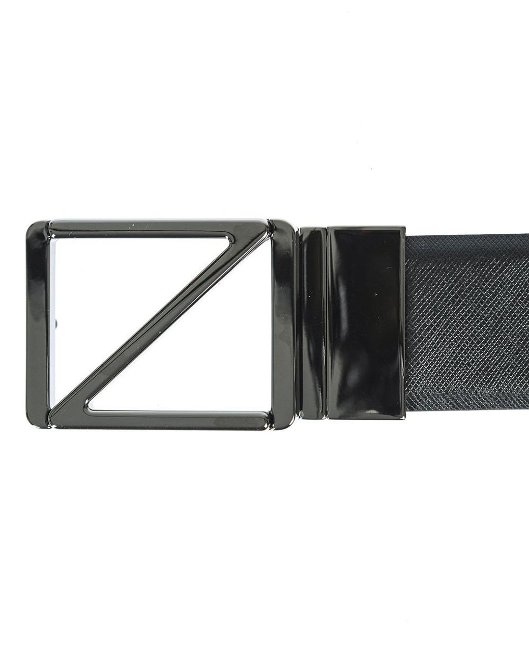 Zegna Black Logo Belt for men