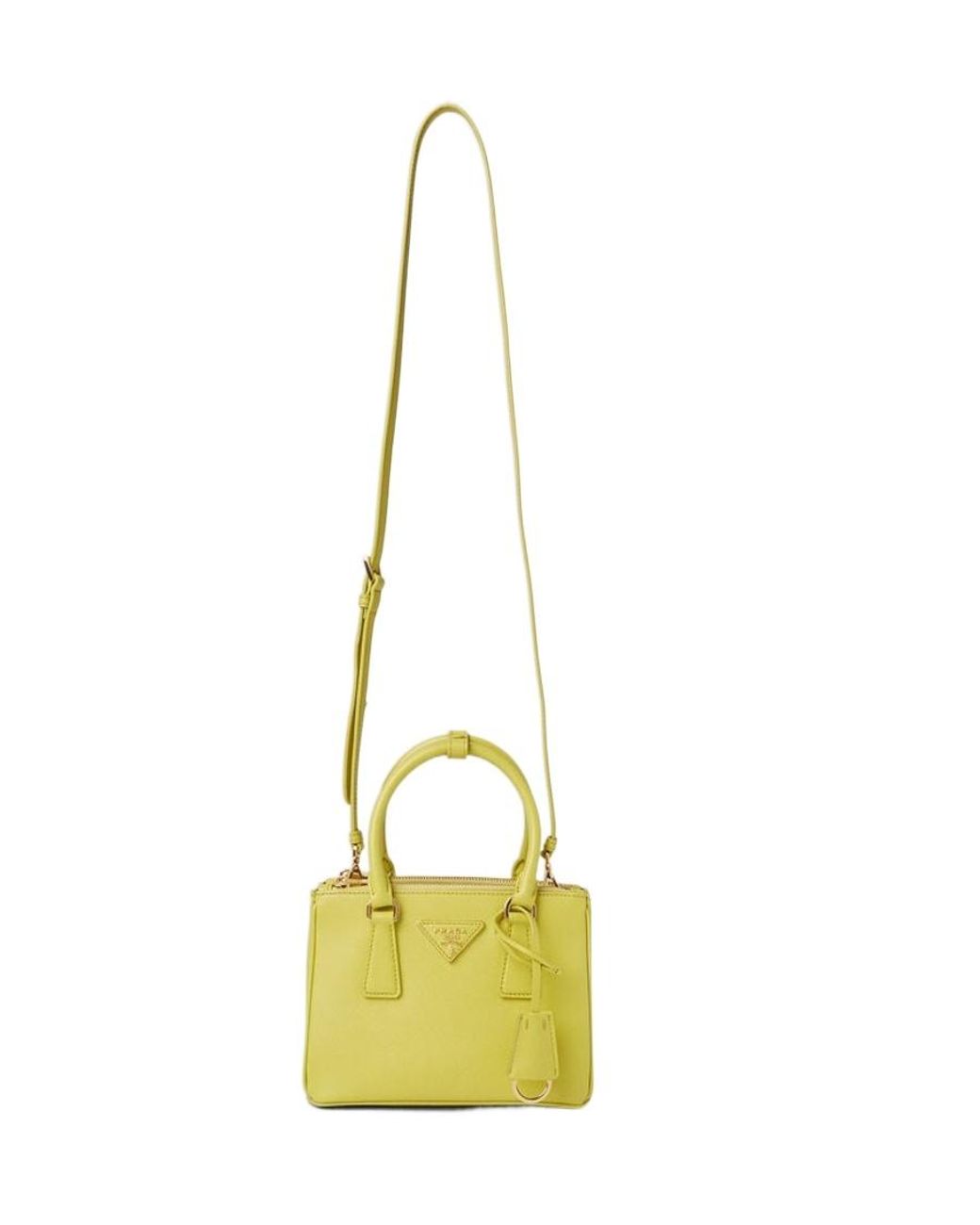 Prada Yellow Logo Shoulder Bag
