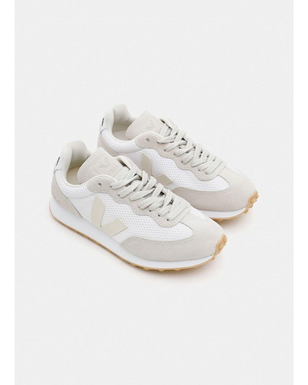 Veja White Logo Sports Shoes for men