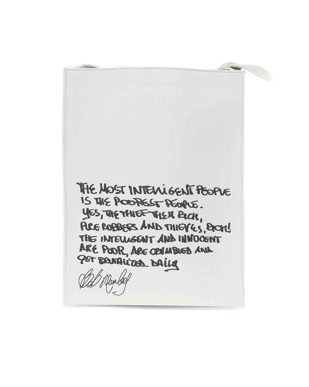 DSquared² Black Bob Marley Printed Shoulder Bag for men