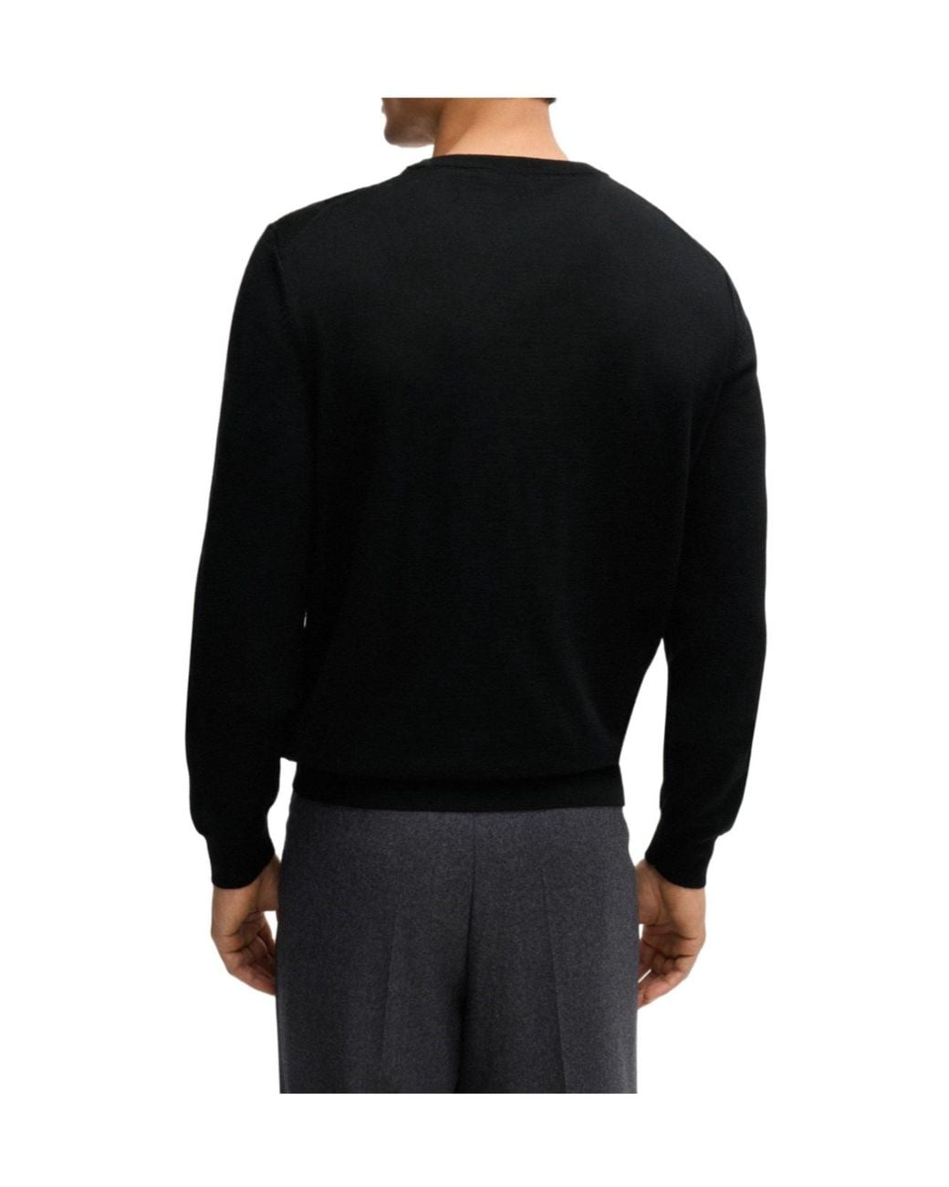 Boss Blue Business Crew Neck Knit Sweater for men