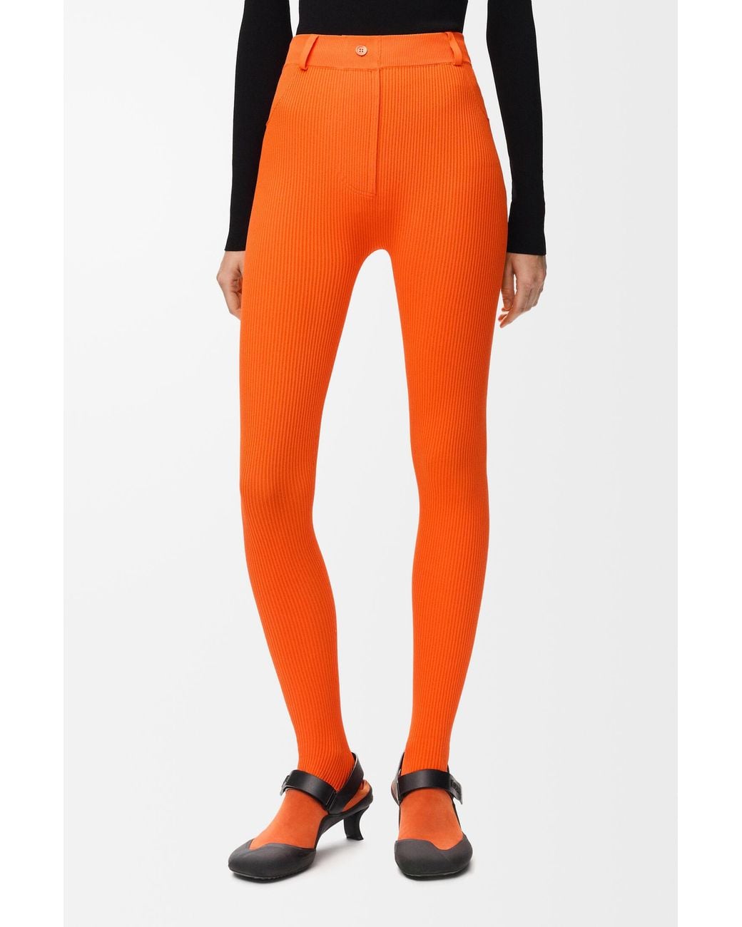 Loewe Orange Elasticated Waist Slim Fit Leggings