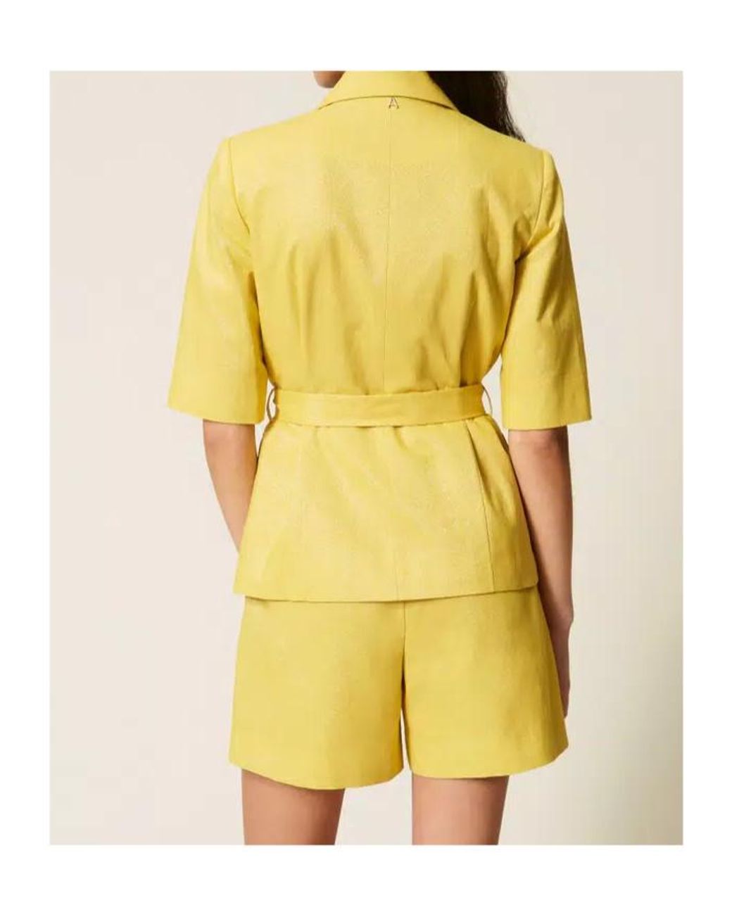Twinset Yellow Lurex Blazer