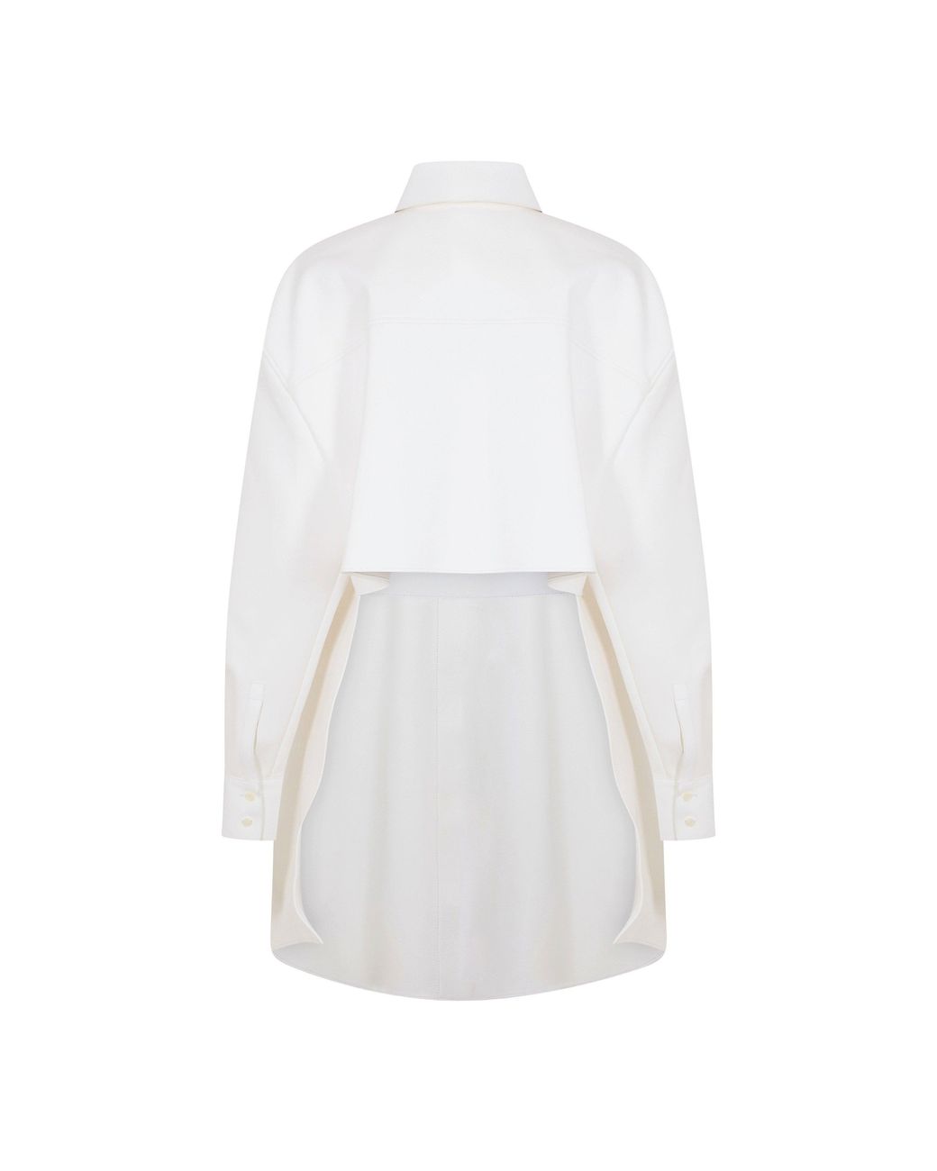 Givenchy White Minimalist Solid-Color Shirt
