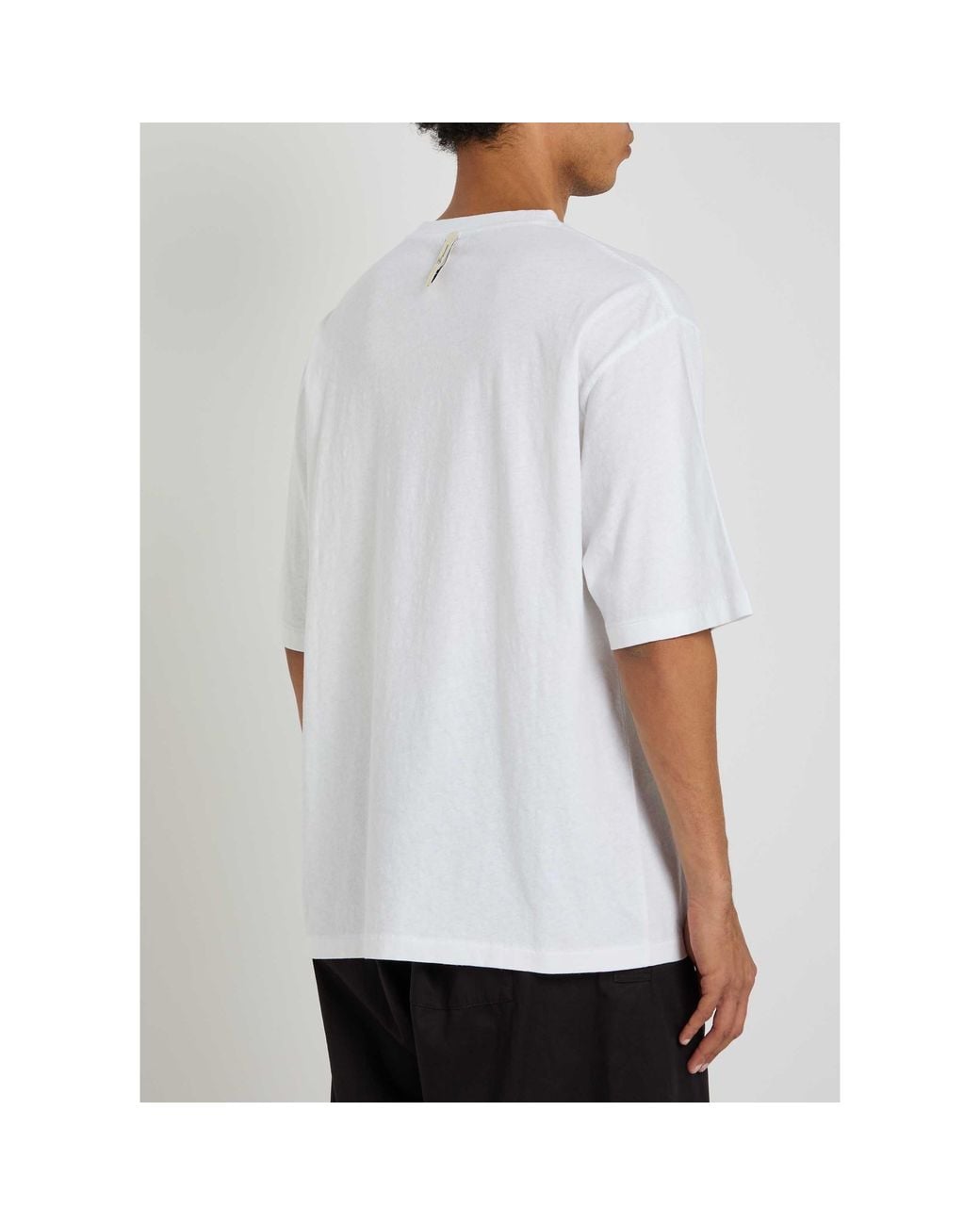 Jacquemus White Loose Pure Cotton Short-Sleeved Shirt for men