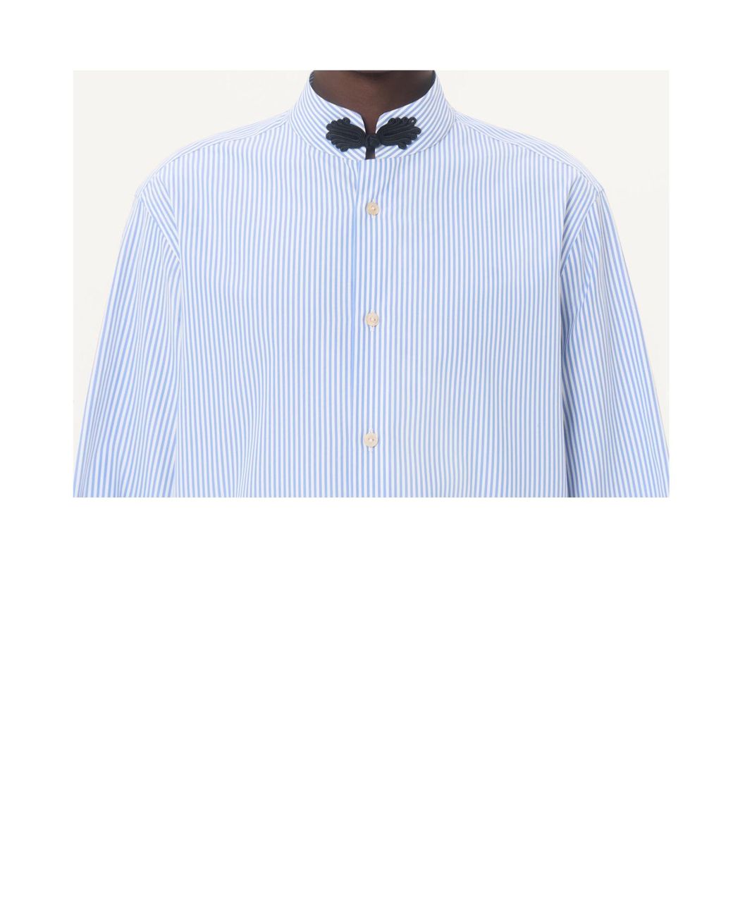 Valentino Blue Striped Button-Up Shirt for men