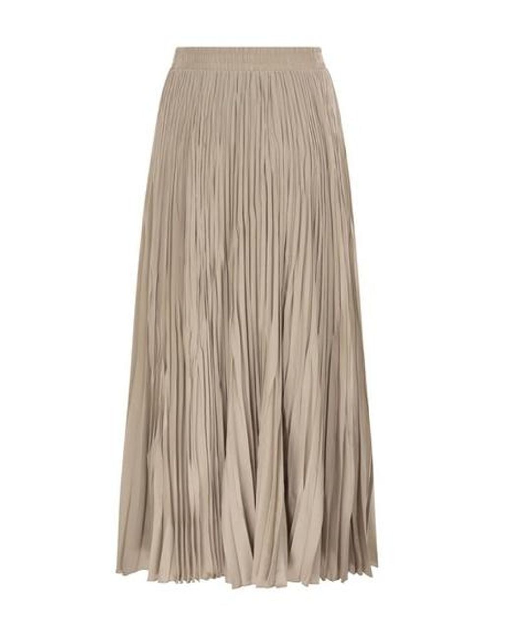 Weekend by Maxmara Natural Wkdfoggia Long Pleated Skirt