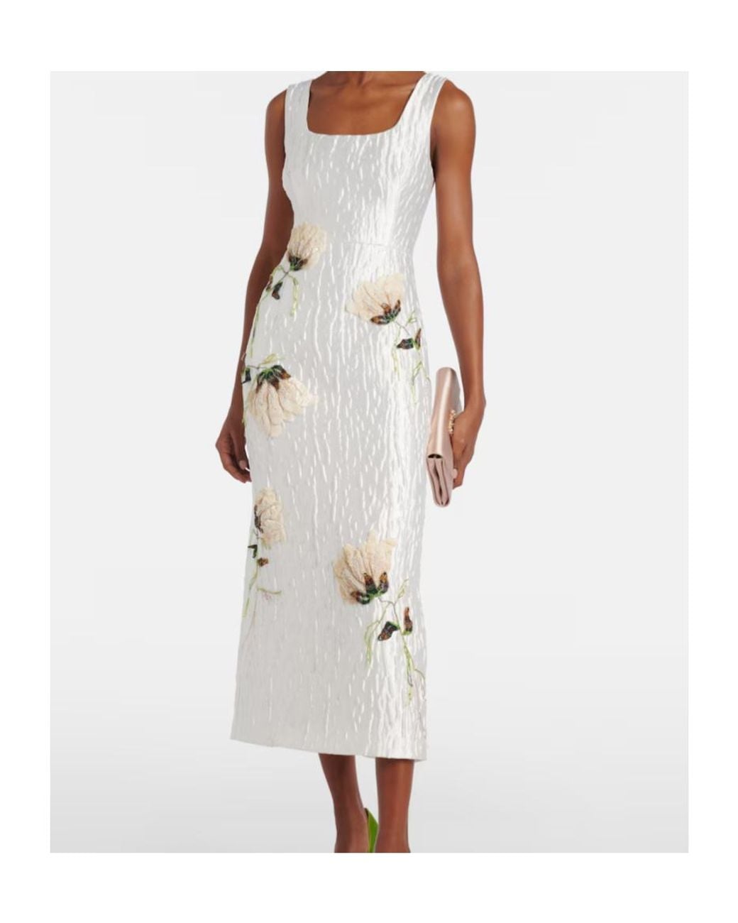Jonathan Simkhai White Lilibeth Embellished Jacquard Cocktail Dress