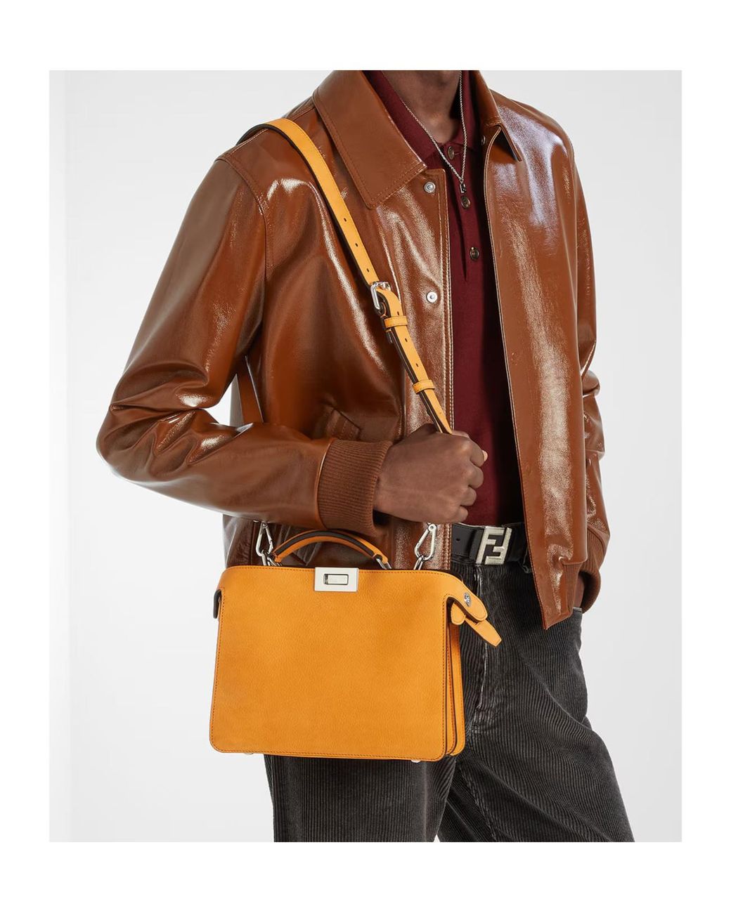 Fendi Orange Peekaboo Iseeu Small for men