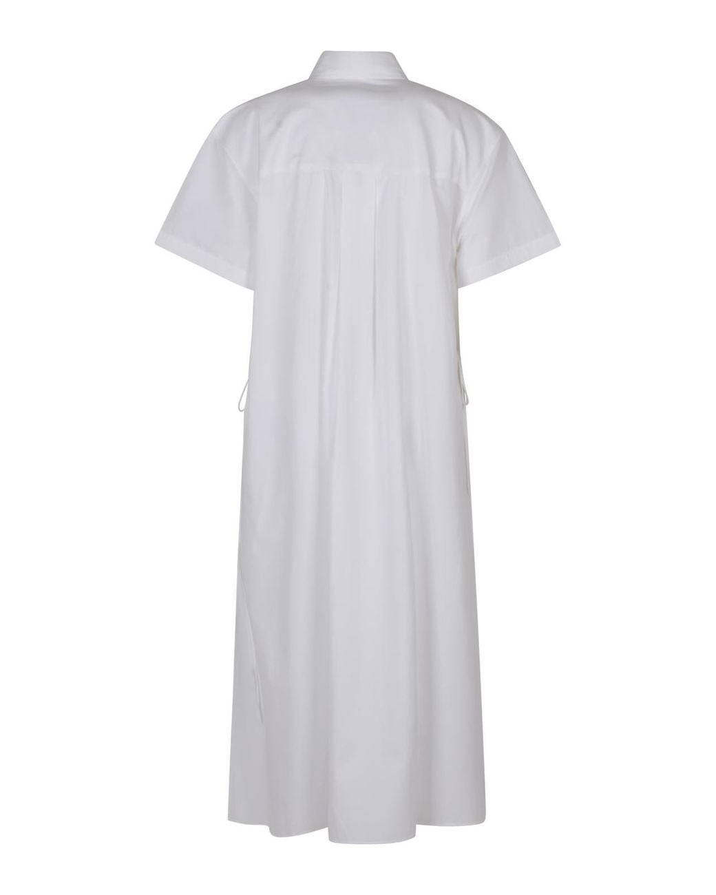 Polo Ralph Lauren Gray Buttoned Drawstring Midi Dress