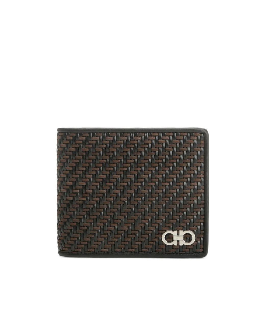 Ferragamo Black Ferragamo Gancini Bifold Wallet for men