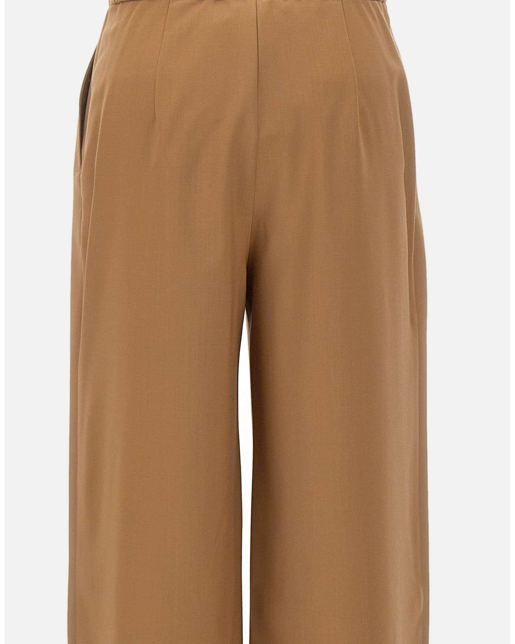 Max Mara Brown Studio Berard High-Waist Drawstring Trousers