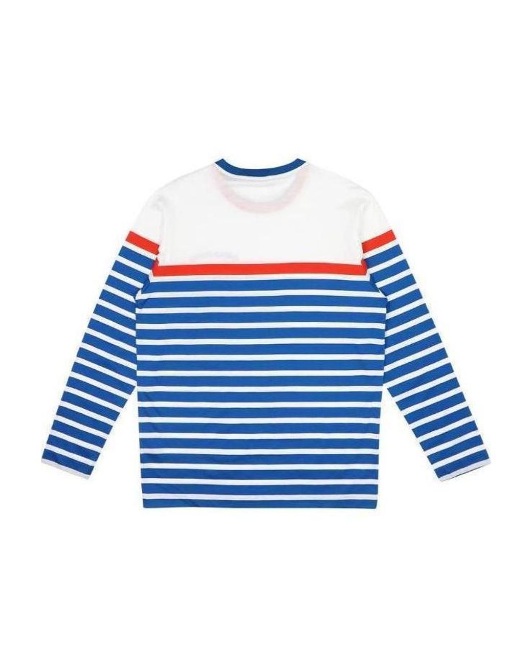 Paul & Shark Blue Logo Striped Long-Sleeved T-Shirt for men
