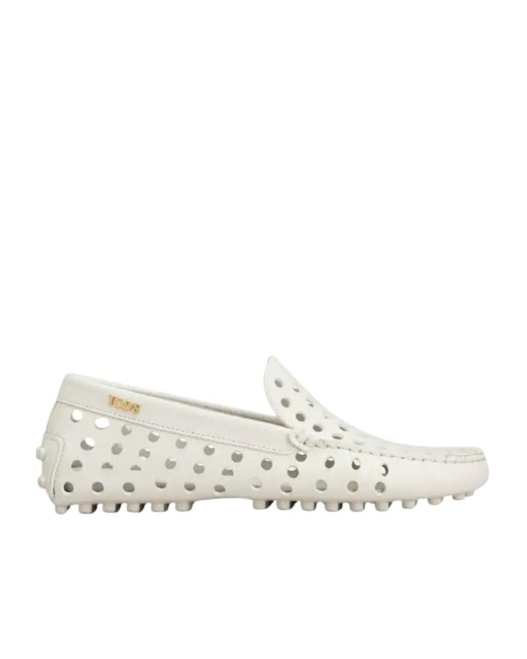 Tod's White Gommino Loafers