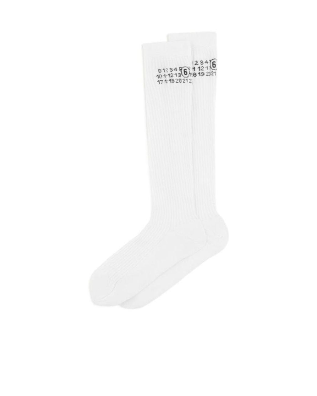MM6 by Maison Margiela White Knee-High Socks