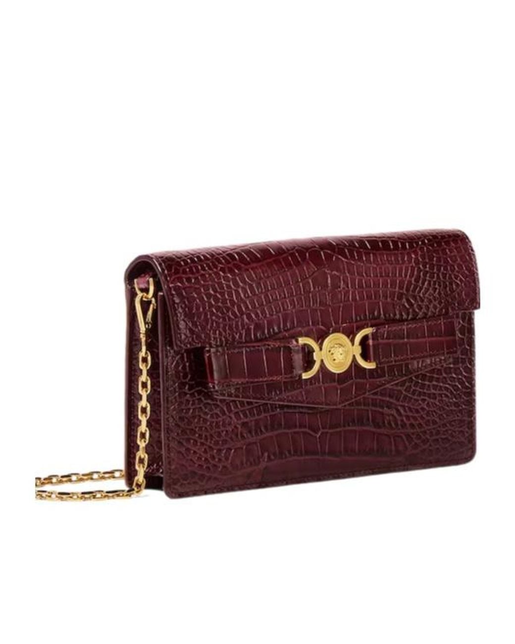 Versace Red Medusa '95 Chain-Linked Clutch Bag