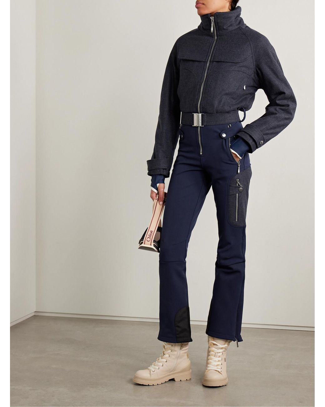 CORDOVA Blue Eiger Belted Wool-Blend And Twill Ski Suit