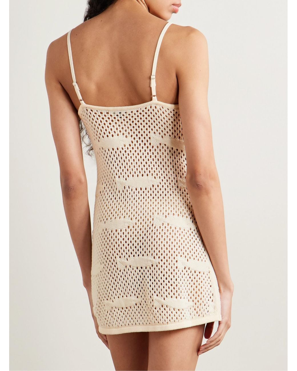 Staud Natural Crochet Dress
