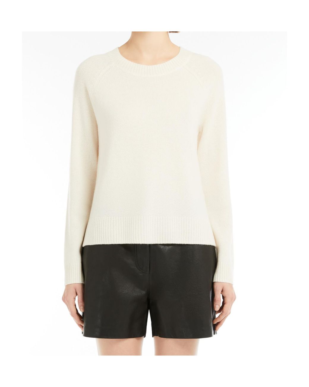 Weekend by Maxmara White Cashmere Yarn Jumper