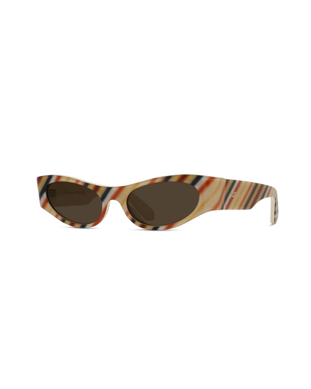 Loewe Multicolor Oval Stripe-Frame Sunglasses