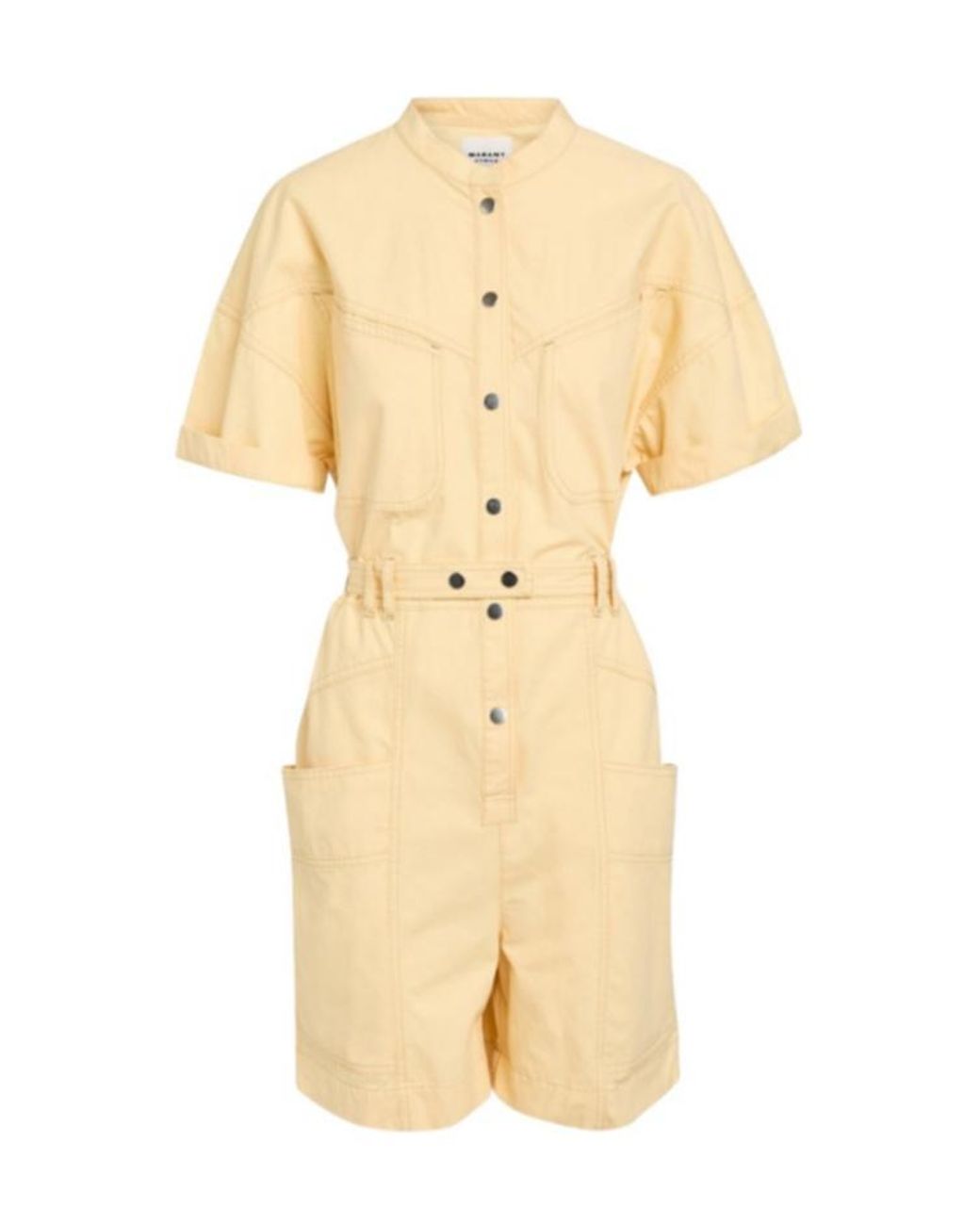 Isabel Marant Natural Solid Colour Romper Shorts